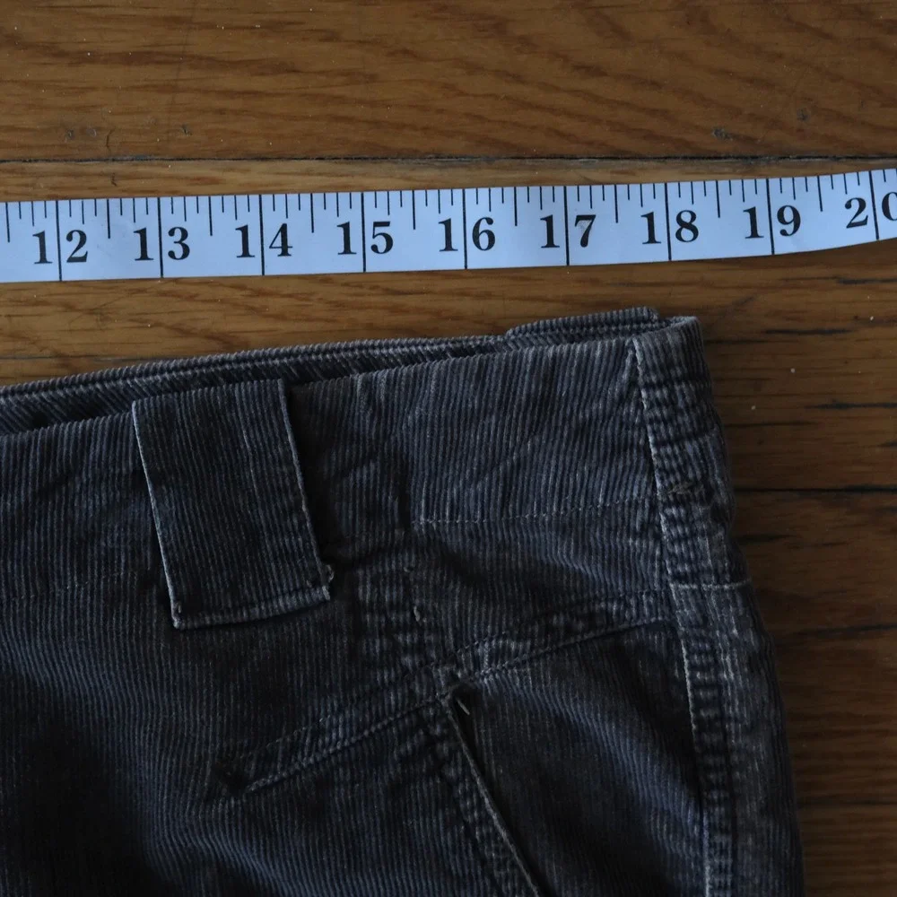 Adolfo Dominguez Corduroy Pants Mens Grey Wide Leg Vintage‎ Y2K 46 Straight Leg